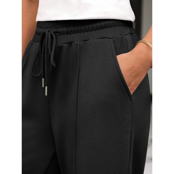 Womens Wide Leg Sweatpants Baggy Lounge Travel Pants Fall Fashion Outfits 2025 W - Picture 5 of 6